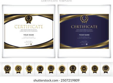 Award certificate template design landscape orientation 167