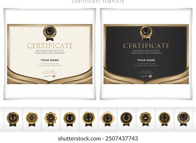 Award certificate template design landscape orientation 169