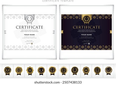 Award certificate template design landscape orientation 171