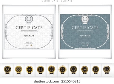 Award certificate template design landscape orientation 172