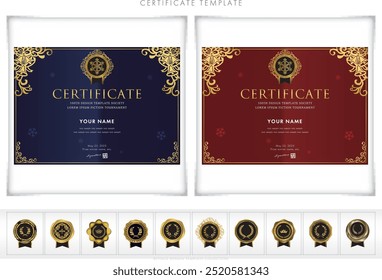 Award certificate template design landscape orientation 181