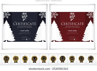 Award certificate template design landscape orientation 182