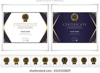 Award certificate template design landscape orientation 185