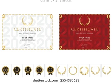 Award certificate template design landscape orientation 193