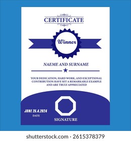 Award certificate template elegant classic with illustration