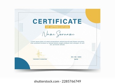 Award certificate template. minimalist.geometric effect,memphis