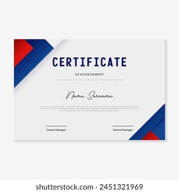 Award certificate template with simple background design