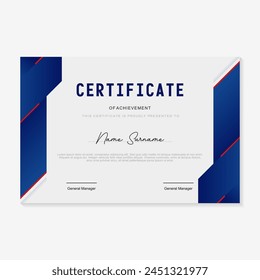 Award certificate template with simple background design