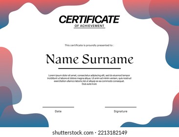 Award Certificate Template. Stylish geometric design abstract geometric certificate