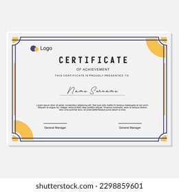 award certificate vector design template