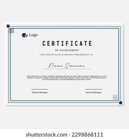 award certificate vector design template