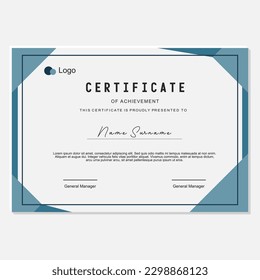 award certificate vector design template