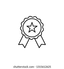 award, certification, winner icon. Element of marketing for mobile concept and web apps icon. Thin line icon for website design and development, app development. Premium icon