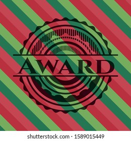 Award christmas emblem background. Vector Illustration. Detailed.