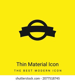 Award Circle With A Banner minimal bright yellow material icon