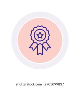 Award color circle icon , vector, pixel perfect, illustrator file 
