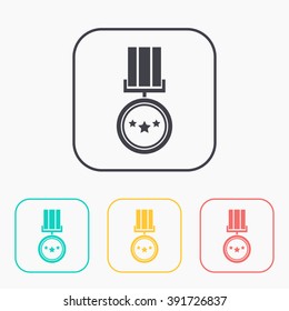 Award color icon set