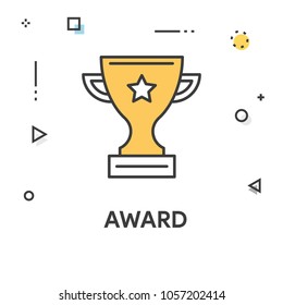 Award Colored Line Icon