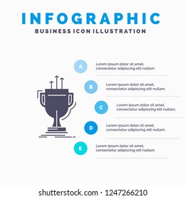 award, competitive, cup, edge, prize Infographics Template for Website and Presentation. GLyph Gray icon with Blue infographic style vector illustration.