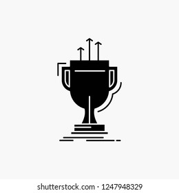 Award, Competitive, Cup, Edge, Prize Glyph Icon. Vector Isolated Illustration