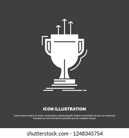 award, competitive, cup, edge, prize Icon. glyph vector symbol for UI and UX, website or mobile application