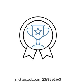 award concept line icon. Simple element illustration. award concept outline symbol design.