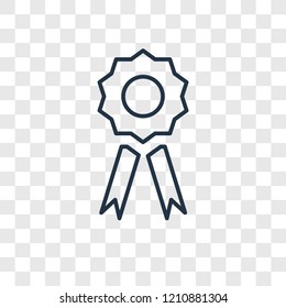 Award concept vector linear icon isolated on transparent background, Award concept transparency concept in outline style