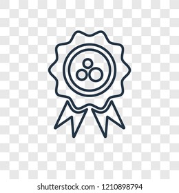 Award concept vector linear icon isolated on transparent background, Award concept transparency concept in outline style