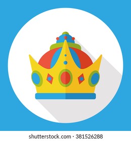 award crown flat icon