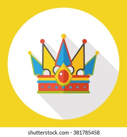 award crown flat icon