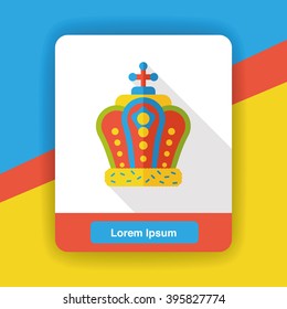 award crown flat icon