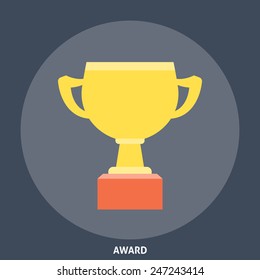 Award Cup Icon Flat