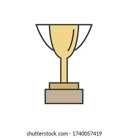 Award, cup icon. Simple outline colored vector of award icons for ui and ux, website or mobile application