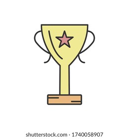Award, cup icon. Simple outline colored vector of award icons for ui and ux, website or mobile application
