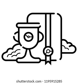 Award cup icon vector illustration