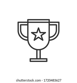 Icono de copa de premio. Ilustración vectorial.