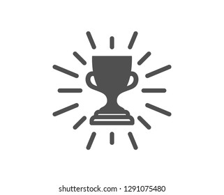 Award cup icon. Winner Trophy symbol. Sports achievement sign. Quality design element. Classic style icon. Vector