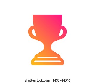 Award cup icon. Winner Trophy symbol. Sports achievement sign. Classic flat style. Gradient award cup icon. Vector