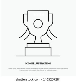 Award, Cup, Ireland Line Icon Vector. Vector Icon Template background