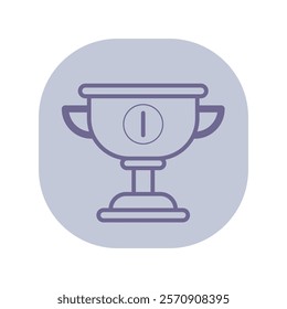 Award cup line icon. Trophy, first place, championship outline sign. Success, victory, sport concept. Vector illustration, symbol element for web design and apps