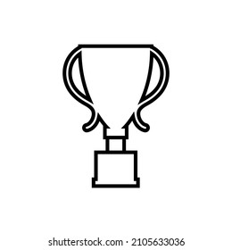 Award cup line icon, vector outline logo isolated on white background