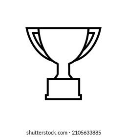 Award cup line icon, vector outline logo isolated on white background