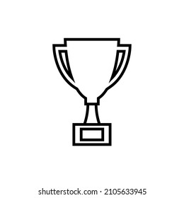 Award cup line icon, vector outline logo isolated on white background