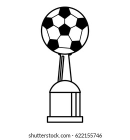 award cup soccer sport outline