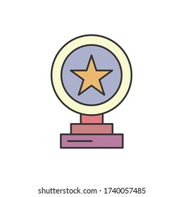 Award, cup, star icon. Simple outline colored vector of award icons for ui and ux, website or mobile application