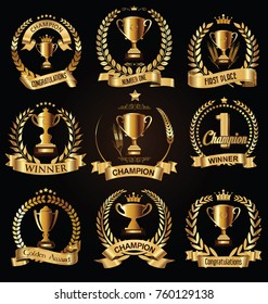 Award design badges and labels collection