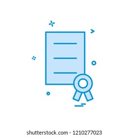 Award document file prize ribbon icon vector design