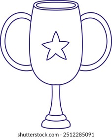 Award Doodle Cup Vector Illustration