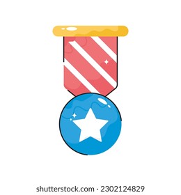 Award doodle vector filled outline icon. EPS 10 file