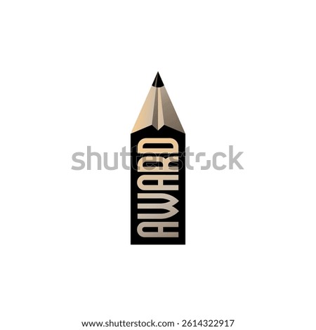 Award drawing in pencil form. Vector.